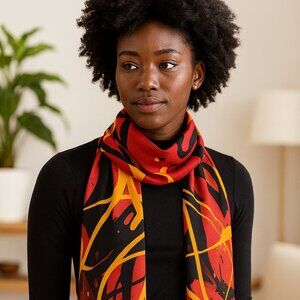 LiveWire ( Montreal East)  Vivienne Scarf in Knit Chiffon